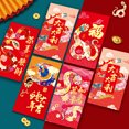 thumbnail image 2 of 2025 Chinese Snake Year Red Envelope Cartoon Childrens Gift Money Packing Bag for Wedding Birthday Money Packaging 6Pcs/Set, 2 of 4