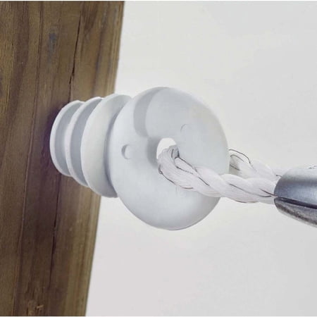 Dare Screw-In White Polyethylene Electric Fence Insulator (10-Pack) 2671W