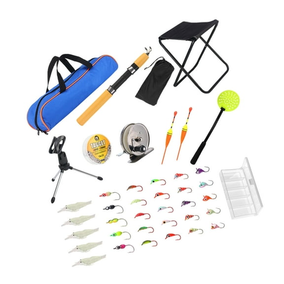 41pcs Ice Fishing Equipment Bundles With Waterproofed Organizers and Accessory