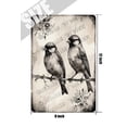 thumbnail image 5 of Two Birds Vintage Aluminum Sign 12x8 IN Black Sparrow Decor Two Sparrows Art Decor Shabby Chic Bathroom Decor Wall Sign Gifts, 5 of 6
