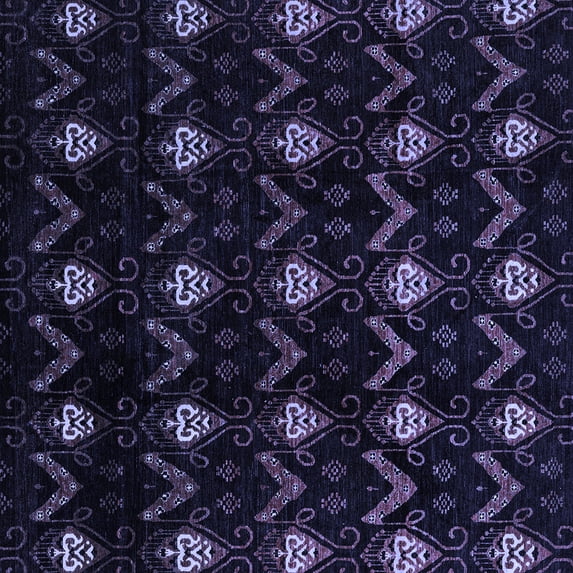 Ahgly Company Machine Washable Indoor Square Abstract Blue Modern Area Rugs, 6' Square