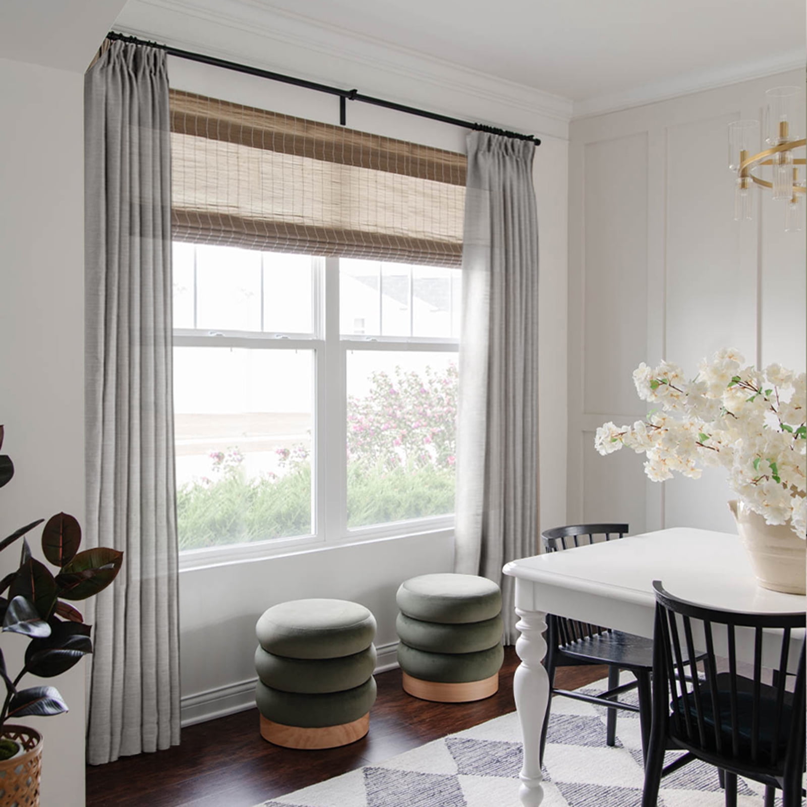 Lapalife Pinch Pleated Sheer Curtains 84 inches Long 2 Panels Set, Linen Pattern Light Filtering Sheer Curtain for Living Room Bedroom with Hooks and Rings, Ash Gray, 40"x 108"