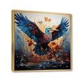 thumbnail image 2 of Designart "Heron Majestic Wings painting" Animals Floater Framed Wall Art Living Room, 2 of 7