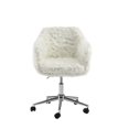 thumbnail image 1 of Chaise de bureau en fourrure à roulettes, 1 of 5