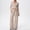 Suit-320Khaki, variant on Gamivast Two Piece Sets for Women Crew Neck Crop Top & Wide Leg Pants Lounge Sets Long Sleeve Flowy Yoga Dance Casual Matching Outfits