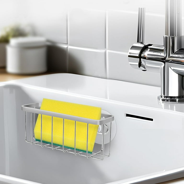 TSV Stainless Steel Sink Sponge Holder with Suction Cups photo 5