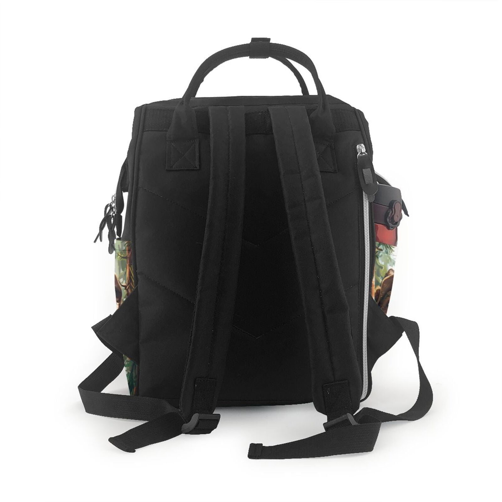Fuzoiu Jungle Hat Bear Print Diaper Bag Backpack,Baby Essentials Travel Tote,Multi function Waterproof Diaper Bag, Travel Essentials Baby Bag - Unisex