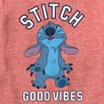 thumbnail image 2 of Boy's Lilo & Stitch Good Vibes Happy Stitch  Performance Graphic Tee Red Heather Large, 2 of 4