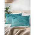 thumbnail image 2 of Outdoor Pillows Waterproof, Teal Throw Pillows with Inserts Included, Vintage Abstract Oil Painting Art Modern Indoor Outdoor Decorative Lumbar Pillow for Bed/Couch/Patio 12"x20", 1Pcs, 2 of 8