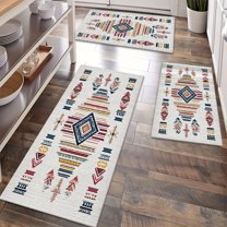 Kitchen Rugs Sets of 3 Non Slip Washable Kitchen Mats for Floor, Waterproof Kitchen Runner Rug, Floor Mat Carpet for Entryway, Laundry, Sink, Hallway, Bathroom