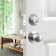 thumbnail image 1 of Front Door Handle Set Entry Door Lock Set Satin Nickel Entrance Handle Set with Lock  with Single Cylinder Deadbolt and Knob Handle  Reversible for Right &amp; Left Handed Doors (Antique_, 1 of 7