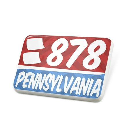 Porcelein Pin 878 Pennsylvania, red/blue Lapel Badge – NEONBLOND