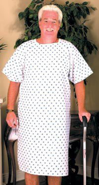 IV Twill, Overlap and Pocket Patient Gown - Bulk Linen Supply