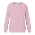 thumbnail image 4 of Kagetolytai Chandails pour Femmes Mode Décontractée Unie Manches Longues Col Rond Pull Haut Blouse Hoodies pour Femmes Rose 2TG, 4 of 5
