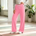 thumbnail image 4 of Aezemi Women Straight Leg Workout Sweatpants with 3 Pockets Loose Fit Comfy Soft Elastic Waist Drawstring Outerwear Womens Baggy Fashion Sports Gym Running Sweatpants S, 4 of 7