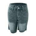 thumbnail image 4 of Women's Mid Rise Baggy Y2K Denim Shorts Distressed Straight Leg Summer Loose Fit Bermuda Jean Shorts Trendy Casual 2025 Cargo Shorts with Pocket, 4 of 5
