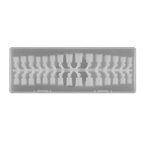 Aellinatey 300 PCS Short French Style False Nail Half Cover Nail Tips Short Acrylic