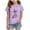 B2-Purple, variant on CAUYDY Girls Short Sleeve T-Shirt Crewneck Top for Kids Casual Breathable Fall Tee Little Girl Soft Pjs Top Sizes 5-6 Years