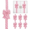 thumbnail image 1 of Decorative Bow Streamer With Fastening Mechanism For Windows Doors And Gifts Red And White Heart Or Stripe Pattern Fabric, 1 of 1