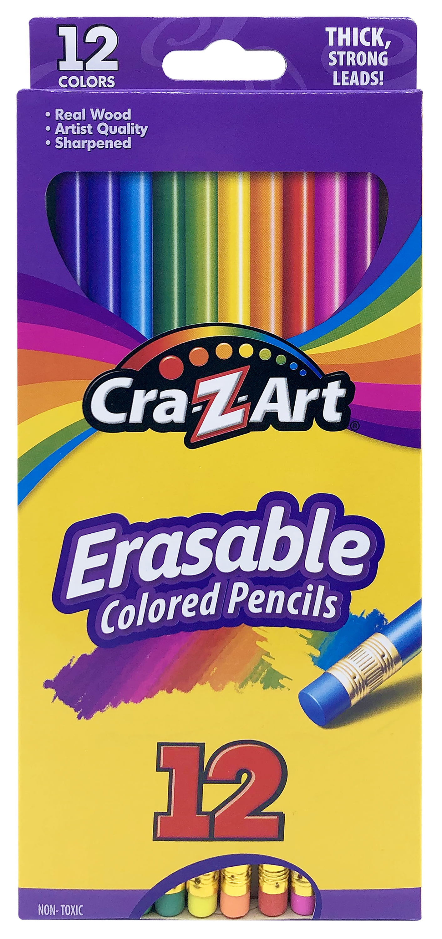 12 x Half Size Kids Colouring Pencils Metal Case Sharpener Art School Children 