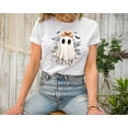 thumbnail image 4 of Moonlight Apparel Cute Halloween T-Shirt Ghost with Bow Graphic Tee Spooky Lace Print Short Sleeve Top for Fall Holiday OutfitsParty and Holiday Style, 4 of 6