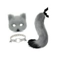 thumbnail image 4 of BELOVING Chat Thérien et Queue Ensemble Mignon pour Performance sur Scène Anniversaire Mascarade Gris, 4 of 10