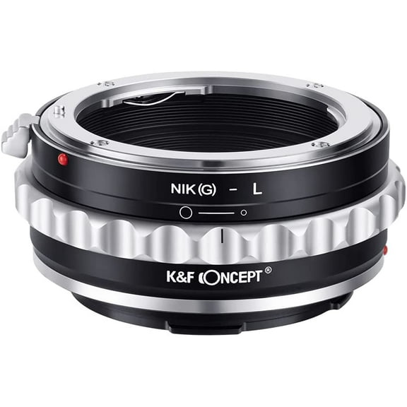 K&F CONCEPT Lens Mount Adapter NIK(G)-L Manual Focus Adapter Compatible with Nikon F (G-Type) Lens to L Mount Camera Body