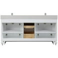 thumbnail image 3 of Design Element Winston 72" Solid Wood Double Sink Bathroom Vanity in White, 3 of 7