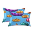thumbnail image 2 of Multicolored Pumpkin Satin Pillowcase 20''x26'' Double-Sided Print Soft Wrinkle Resistant, 2 of 9