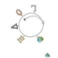thumbnail image 2 of Delight Jewelry Resin Blowfish Multi-Colored Crystal Love Charm Bracelet, 2 of 5