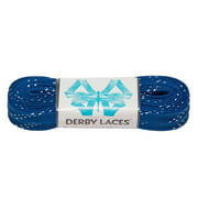 Derby Laces Blue 96 Inch Waxed Skate Lace for Roller Derby, Hockey and Ice Skates, and Boots