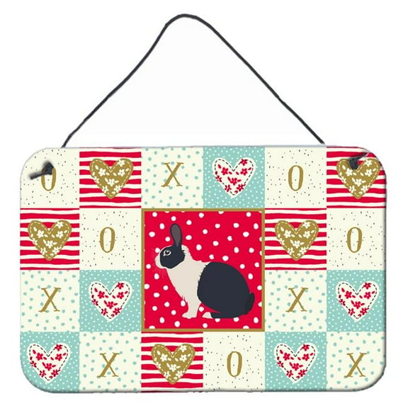 Caroline's Treasures CK5385DS812 Dutch Rabbit Love Wall or Door Hanging Prints, 8x12, multicolor