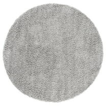 SAFAVIEH Venus Elijah Solid Plush Shag Area Rug, 2'7" x 2'7" Round, Grey