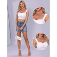 thumbnail image 2 of DARING DIVA Women Summer Sleeveless Trendy Y2K Going Out Cropped Tank S White, 2 of 6