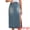 Gray Blue, variant on Women's Midi Denim Skirt Side Split Rhinestone Jean Skirts X-Large Gray Blue