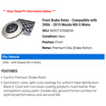 thumbnail image 2 of Front Brake Rotor - Compatible with 2006 - 2015 Mazda MX-5 Miata 2007 2008 2009 2010 2011 2012 2013 2014, 2 of 2