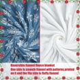thumbnail image 3 of Xmas Snowflake Throw Blankets Blue Merry Blanket Ultra Soft Cozy Fleece Flannel Christmas Throws for New Year Winter Snow Frozen Ice Wonderland Party Sofa Couch Bed Decor, 50x60, 3 of 6