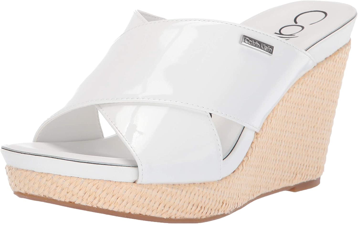 JACOLYN Wedge Sandal, White Patent 