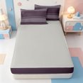 thumbnail image 4 of Erosebridal Minimalist Stripes Zipper Twin Comforter Sets with Fitted Sheet and 2 Pillowcases,Line Art Pattern Zipper Bedding Set,Light Gray Reversible,4pcs, 4 of 7