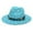 Light Blue, variant on Bucket Hat for Adults Uni Western Riding Belt Wide Brim Straw Hat for Outdoor Adventure Pink