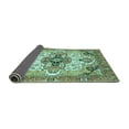 thumbnail image 2 of Ahgly Company Indoor Square Abstract Turquoise Blue Modern Area Rugs, 3' Square, 2 of 4