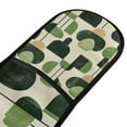 thumbnail image 4 of Yayeee Double Oven Mitt Kitchen Heat Resistant Baking 35" x7" Quilted Glove, Green Circle, 4 of 6