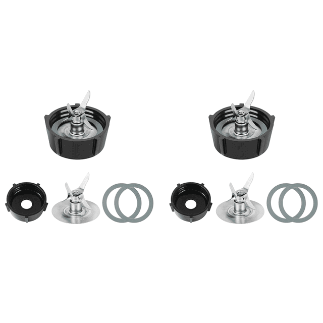 for Osterizer Blender Blades with Blender Jar Bottom & 4 Point Blade 4961 & 4 Pcs O Ring Rubber Seal Gasket