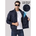 thumbnail image 4 of Chaqueta cargo de invierno EKLENTSON para hombre, cortavientos, forro polar, verde, 4 of 6
