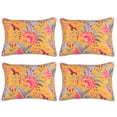 thumbnail image 5 of Throw Pillow Covers Set of 4 for Living Room Table, Floral Printed Cushion Case, 14x20 inches - Dark Yellow - Home Decor, 5 of 14