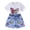 BJUTIR144-White, variant on BJUTIR Girls 2 Piece Sets Print White T Shirt & Stretch Denim Shorts Set 2 Piece Casual Summer Outfit For Toddler Kids Cozy Clothes Set Size 6-7 Years
