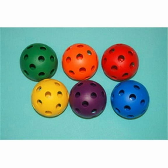 7.2 cm dia. Plastic Baseball with Holes, Set of 6