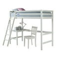 thumbnail image 4 of Hillsdale Furniture Caspian Wood Study Twin Loft Bed with Desk, White, 4 of 8