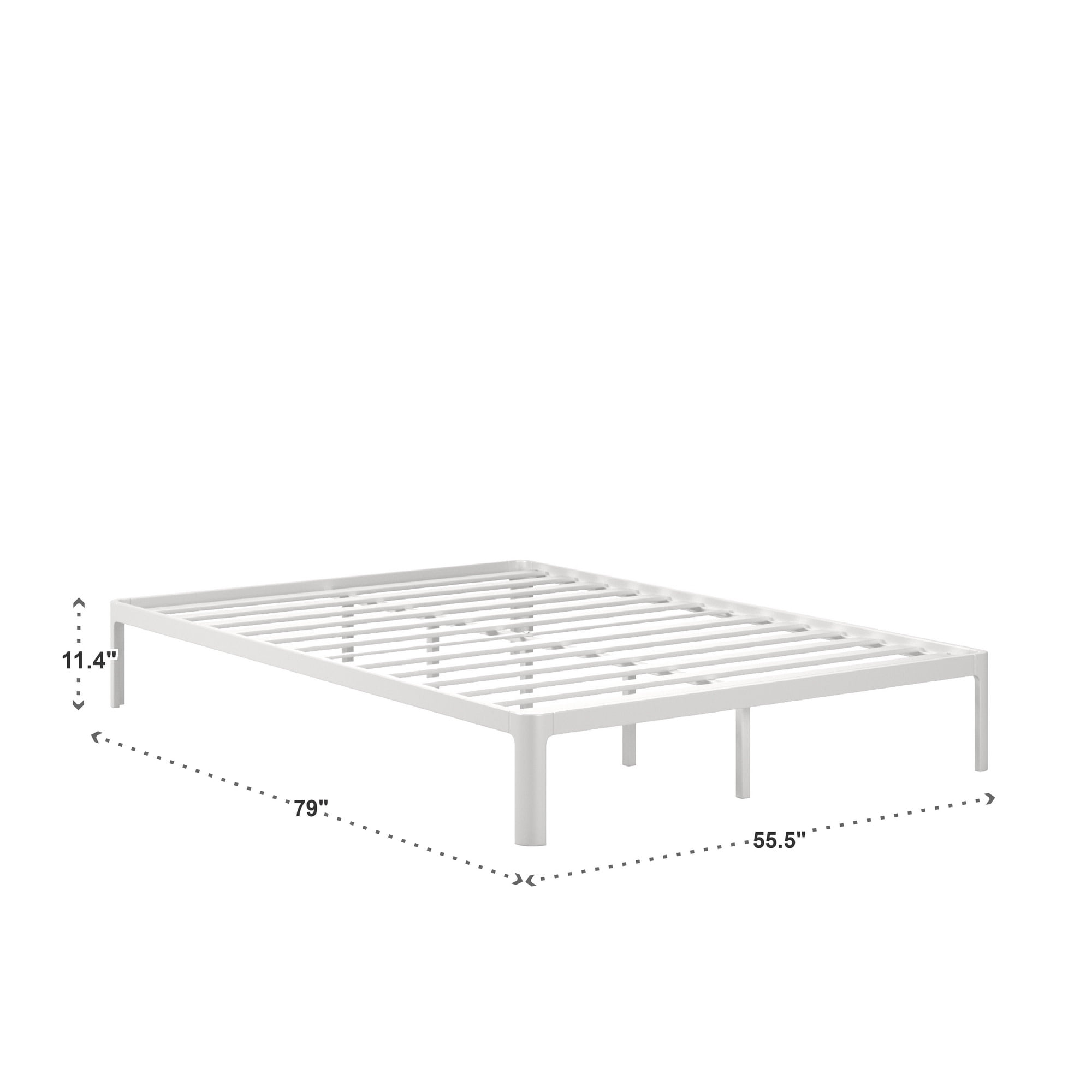Weston Home Sveg Metal Platform Bed, Full, White