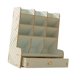 thumbnail image 4 of Organizador de bolígrafos de madera, organizador de escritorio, multifuncional, para oficina, con cajón. Blanco, 4 of 9